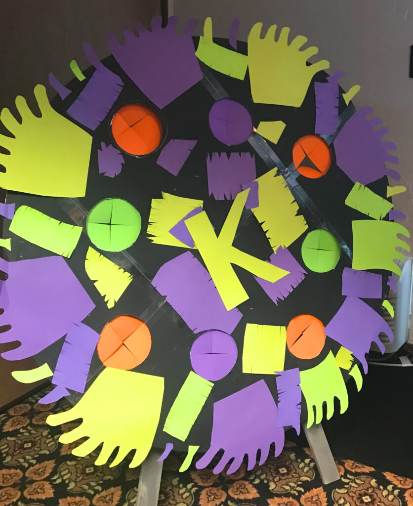 Oogie boogie spin target carnival game.