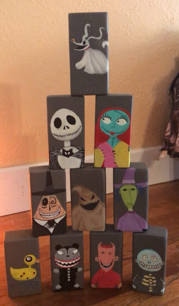 Knock them down block game.